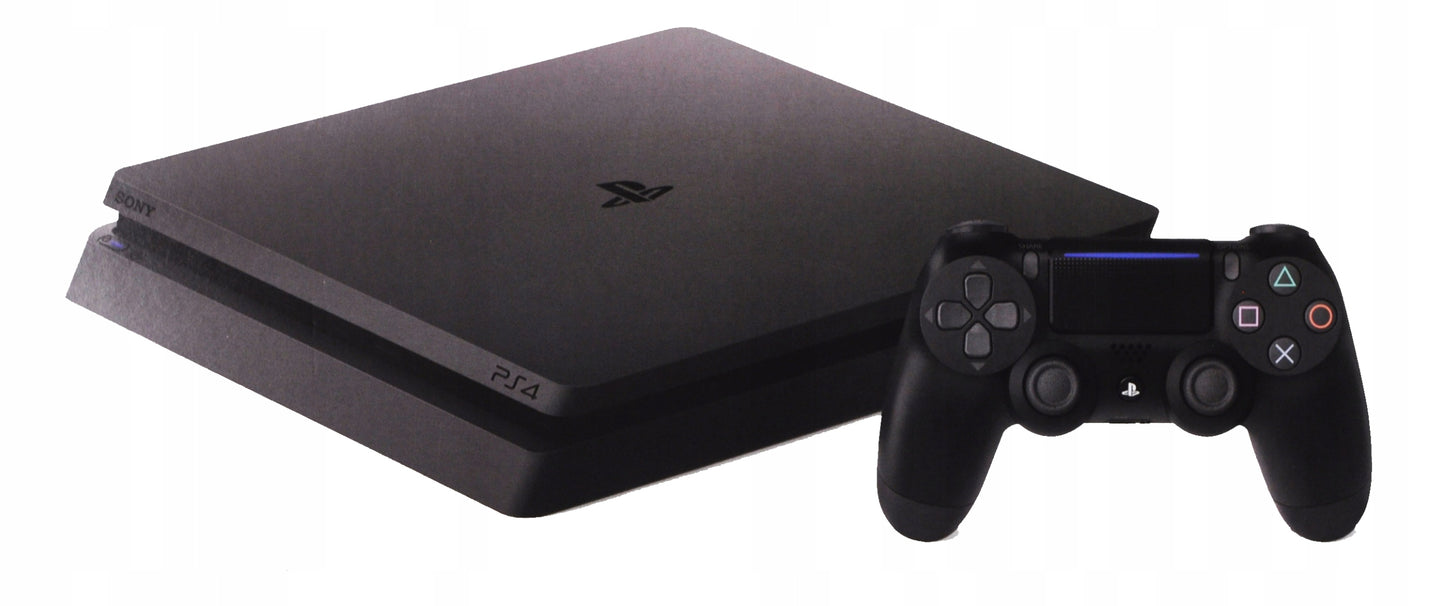 Konsola Sony PlayStation 4 SLIM 1000 GB czarny + kontroler DUALSHOCK 4 - Grade B