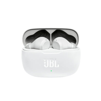 Słuchawki bezprzewodowe douszne JBL Vibe Beam BIAŁE White 32h Perfect Fit - Exact Solution Electronics
